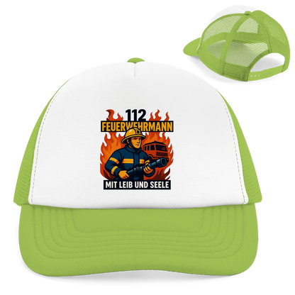 Retro Trucker Cap Feuerwehrmann 112 – Mit Leib und Seele | Feuerwehr Cap