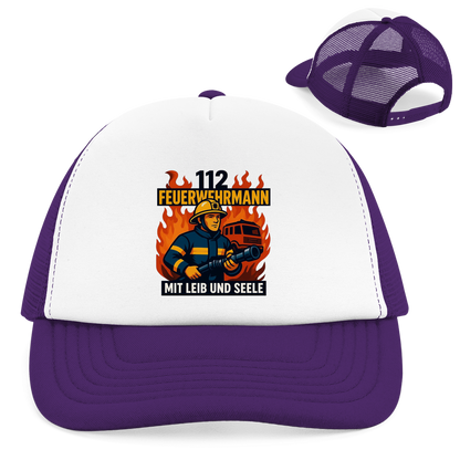 Retro Trucker Cap Feuerwehrmann 112 – Mit Leib und Seele | Feuerwehr Cap