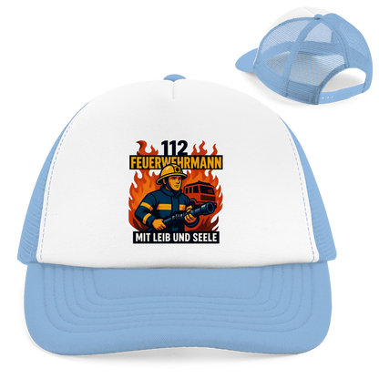 Retro Trucker Cap Feuerwehrmann 112 – Mit Leib und Seele | Feuerwehr Cap