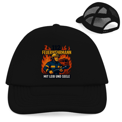 Retro Trucker Cap Feuerwehrmann 112 – Mit Leib und Seele | Feuerwehr Cap