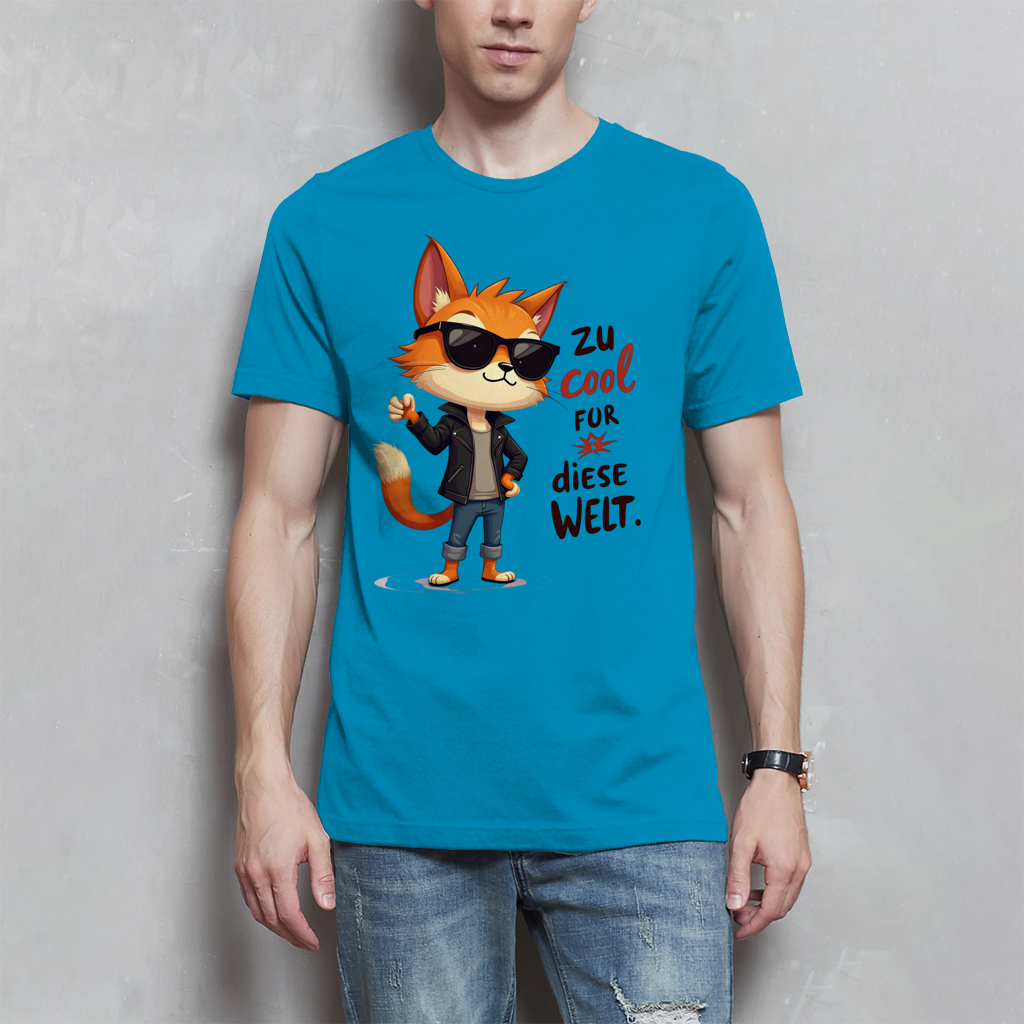 Herren T-Shirt „Zu cool für diese Welt“ – Lustiges Sprüche Shirt mit Coolness
