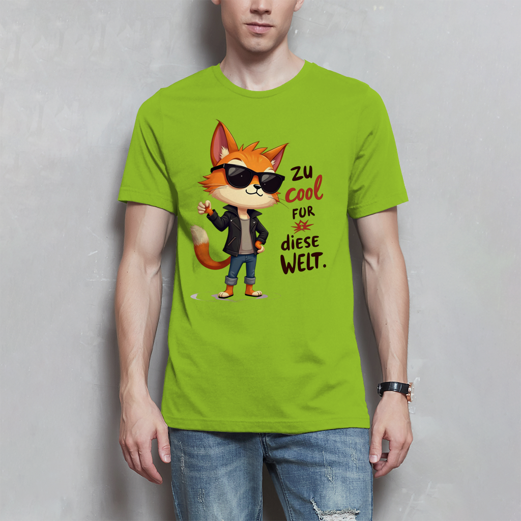 Herren T-Shirt „Zu cool für diese Welt“ – Lustiges Sprüche Shirt mit Coolness