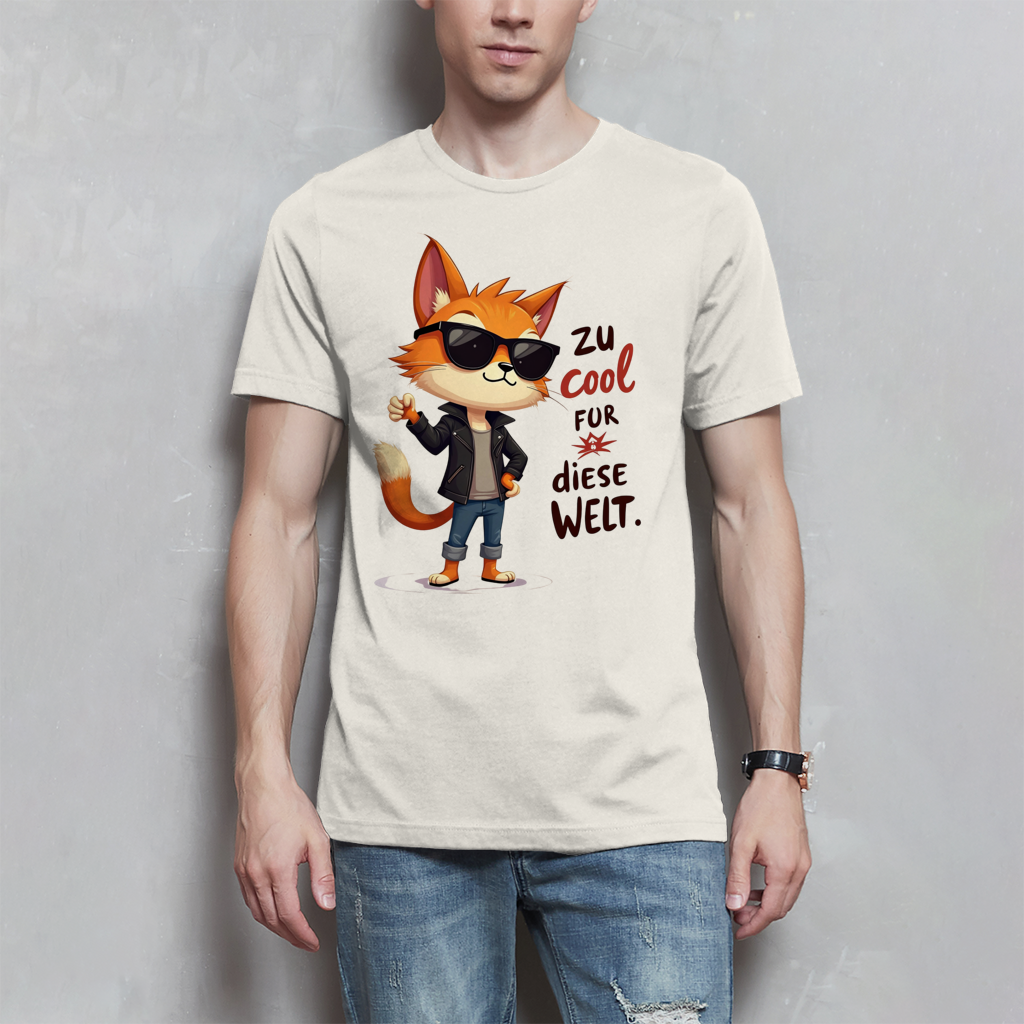 Herren T-Shirt „Zu cool für diese Welt“ – Lustiges Sprüche Shirt mit Coolness