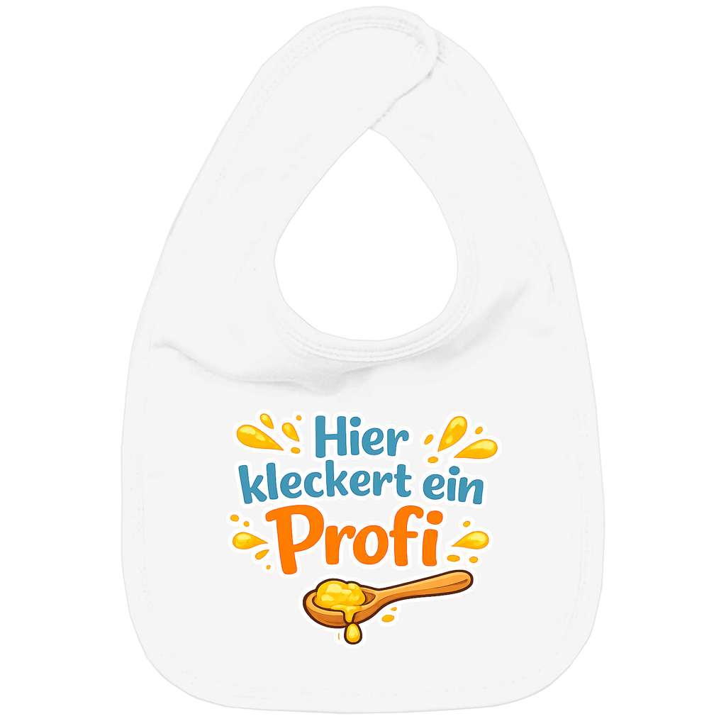 Kinder Bio Lätzchen mit Spruch „Hier kleckert ein Profi“ – Baby & Kleinkind