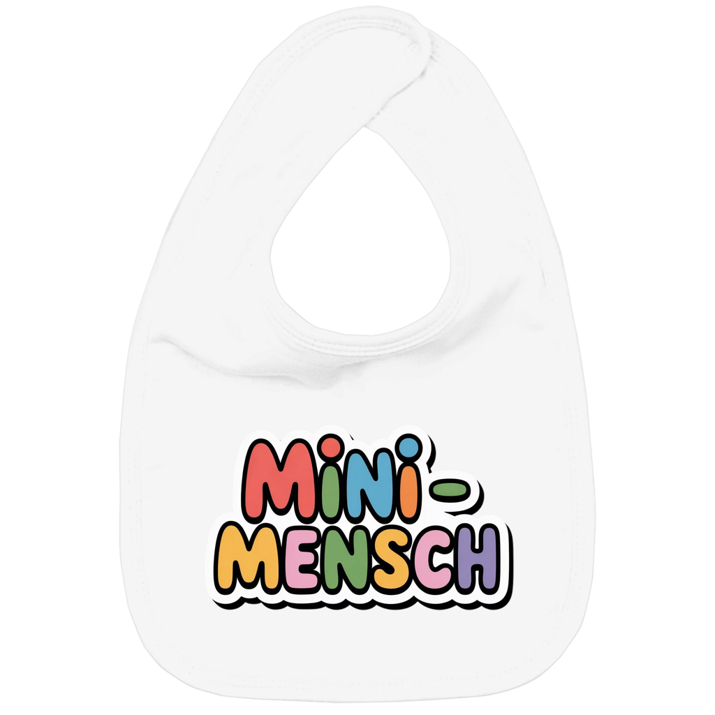 Kinder Bio Lätzchen „Mini-Mensch“ – Baby & Kleinkind Lätzchen aus Baumwolle