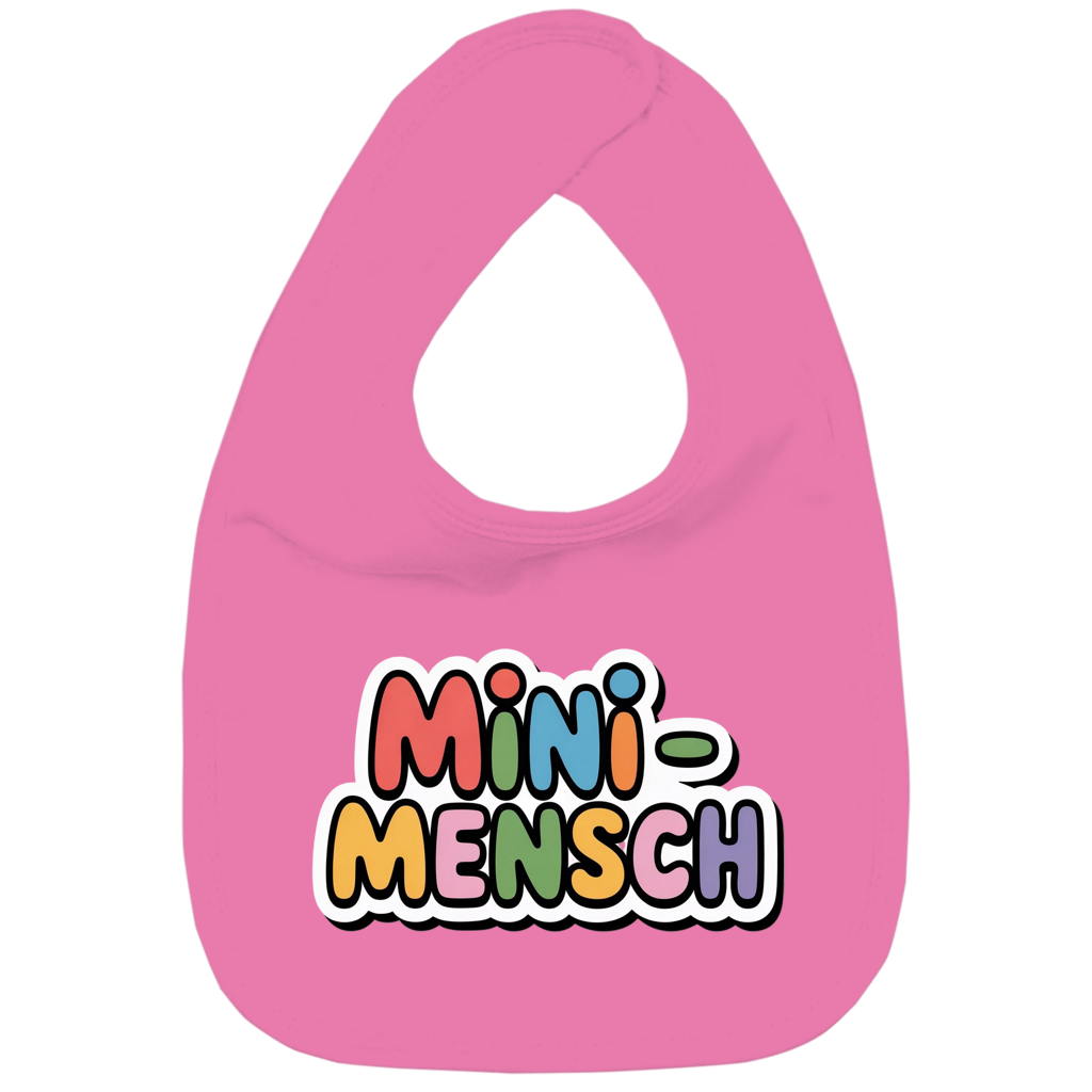 Kinder Bio Lätzchen „Mini-Mensch“ – Baby & Kleinkind Lätzchen aus Baumwolle