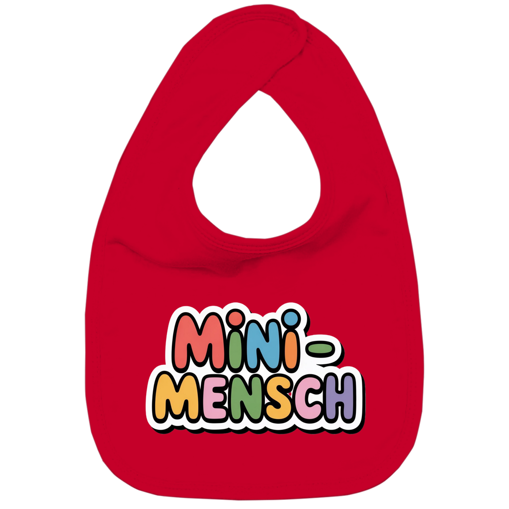 Kinder Bio Lätzchen „Mini-Mensch“ – Baby & Kleinkind Lätzchen aus Baumwolle