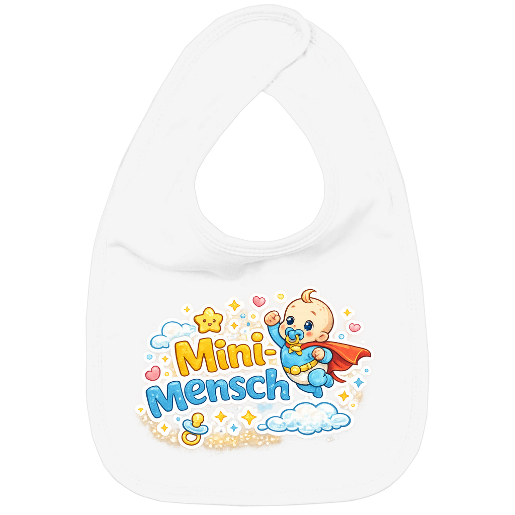 Bio Baby Lätzchen „Mini-Mensch“ – Nachhaltiges Kinder Lätzchen