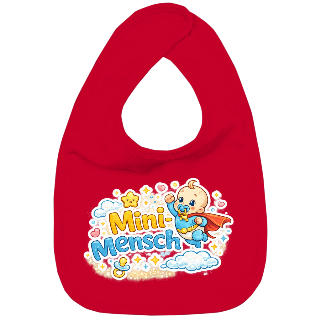 Bio Baby Lätzchen „Mini-Mensch“ – Nachhaltiges Kinder Lätzchen