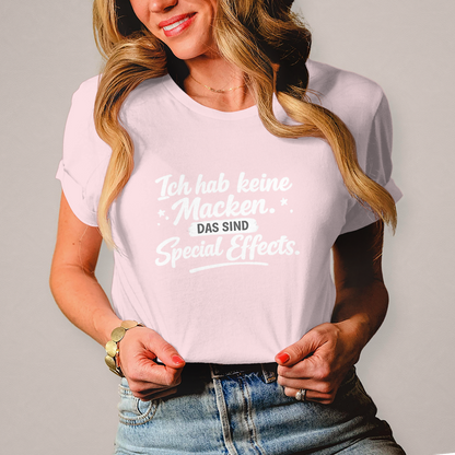Damen T-Shirt „Ich habe keine Macken“ – Weiße Schrift | Lustiges Sprüche Shirt