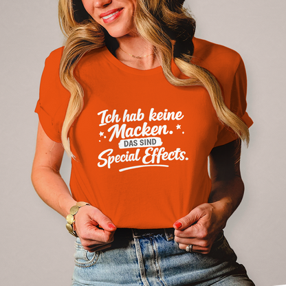 Damen T-Shirt „Ich habe keine Macken“ – Weiße Schrift | Lustiges Sprüche Shirt
