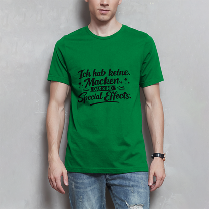 Herren T-Shirt „Ich habe keine Macken“ – Schwarze Schrift | Lustiges Sprüche Shirt