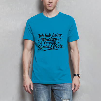 Herren T-Shirt „Ich habe keine Macken“ – Schwarze Schrift | Lustiges Sprüche Shirt