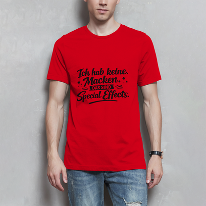 Herren T-Shirt „Ich habe keine Macken“ – Schwarze Schrift | Lustiges Sprüche Shirt