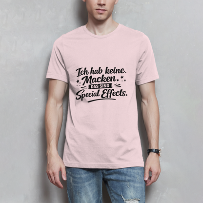 Herren T-Shirt „Ich habe keine Macken“ – Schwarze Schrift | Lustiges Sprüche Shirt