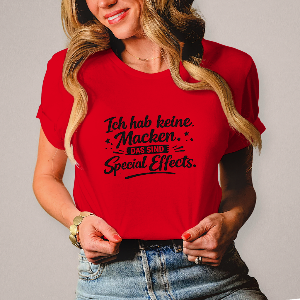Damen T-Shirt Ich hab keine Macken - schwarze Schrift