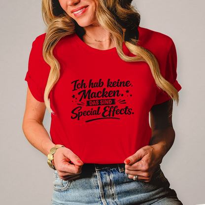 Damen T-Shirt Ich hab keine Macken - schwarze Schrift