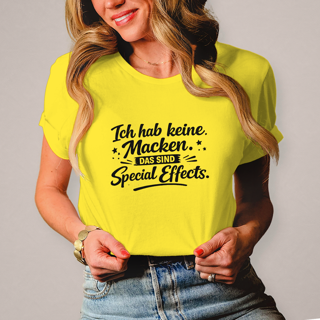 Damen T-Shirt Ich hab keine Macken - schwarze Schrift