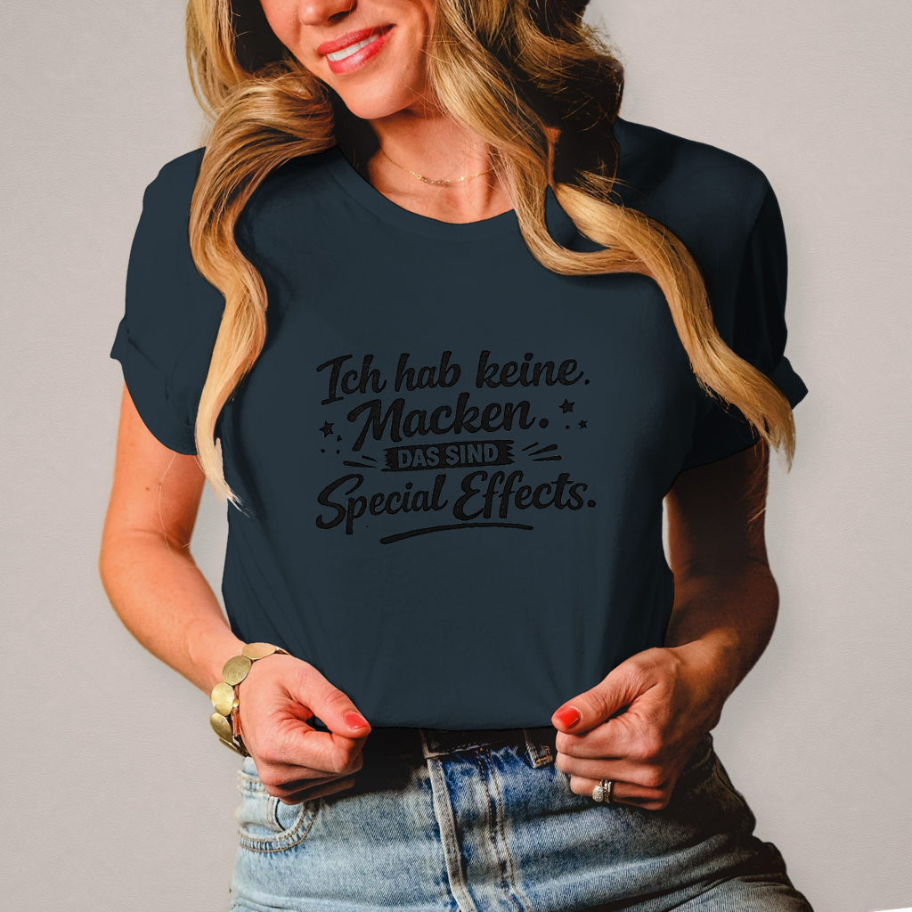 Damen T-Shirt Ich hab keine Macken - schwarze Schrift