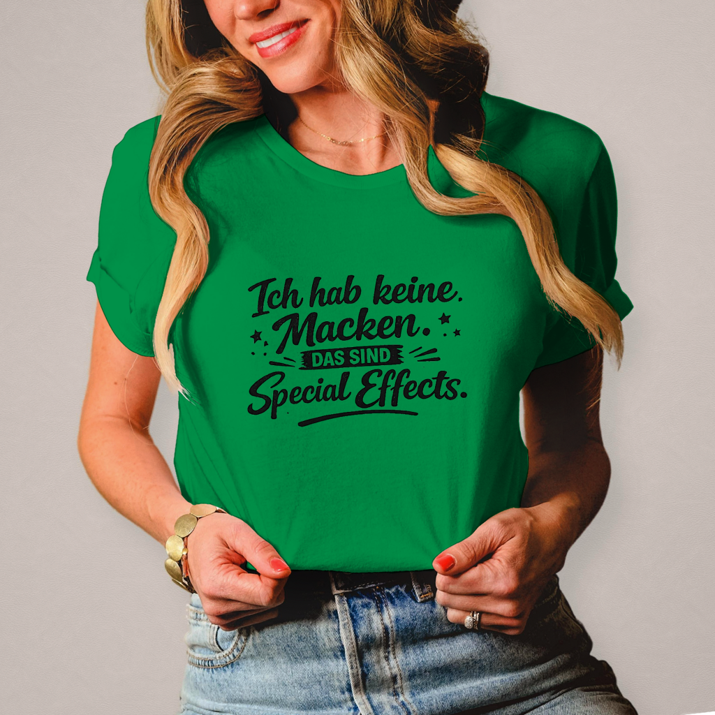 Damen T-Shirt Ich hab keine Macken - schwarze Schrift