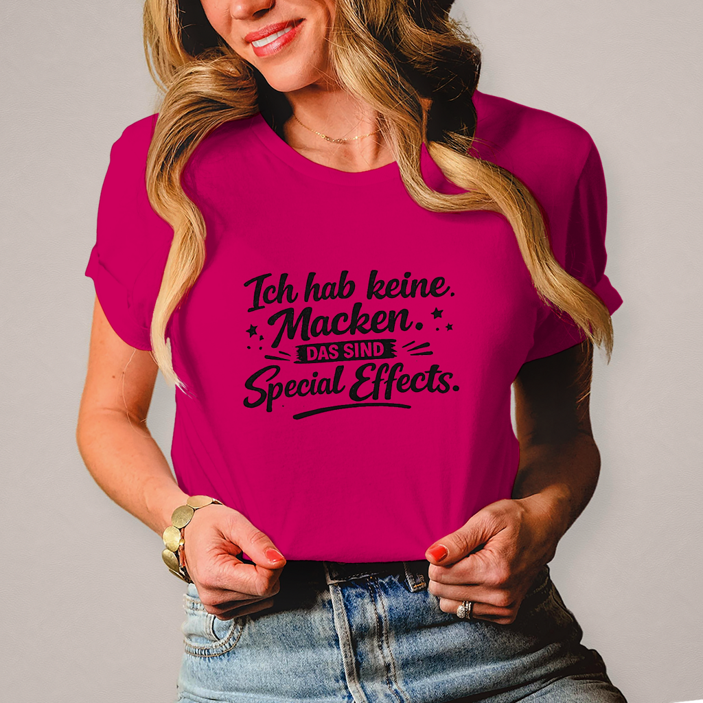 Damen T-Shirt Ich hab keine Macken - schwarze Schrift