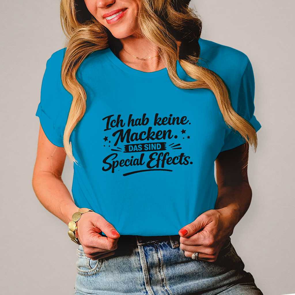Damen T-Shirt Ich hab keine Macken - schwarze Schrift
