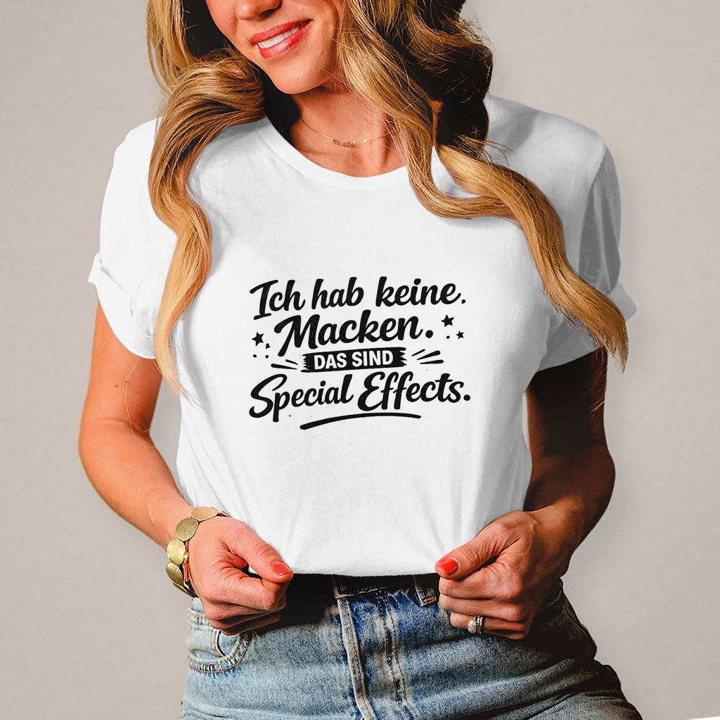 Damen T-Shirt Ich hab keine Macken - schwarze Schrift