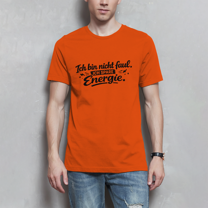 Herren T-Shirt „Ich bin nicht faul“ – Schwarze Schrift | Lustiges Sprüche Shirt