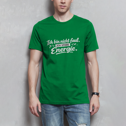 Herren T-Shirt „Ich bin nicht faul“ – Weiße Schrift | Lustiges Sprüche Shirt