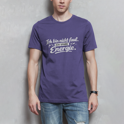 Herren T-Shirt „Ich bin nicht faul“ – Weiße Schrift | Lustiges Sprüche Shirt
