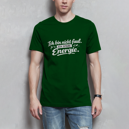Herren T-Shirt „Ich bin nicht faul“ – Weiße Schrift | Lustiges Sprüche Shirt