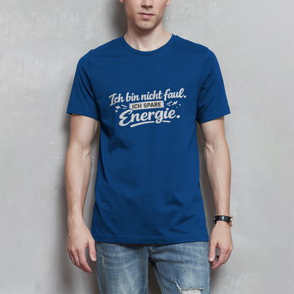 Herren T-Shirt „Ich bin nicht faul“ – Weiße Schrift | Lustiges Sprüche Shirt