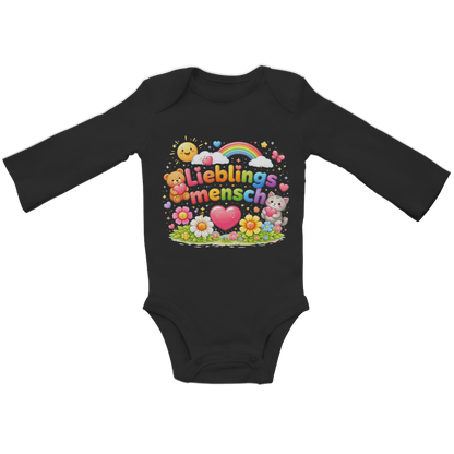 Baby Bio Bodysuit Langarm „Lieblingsmensch“ – Nachhaltiger Baby Overall