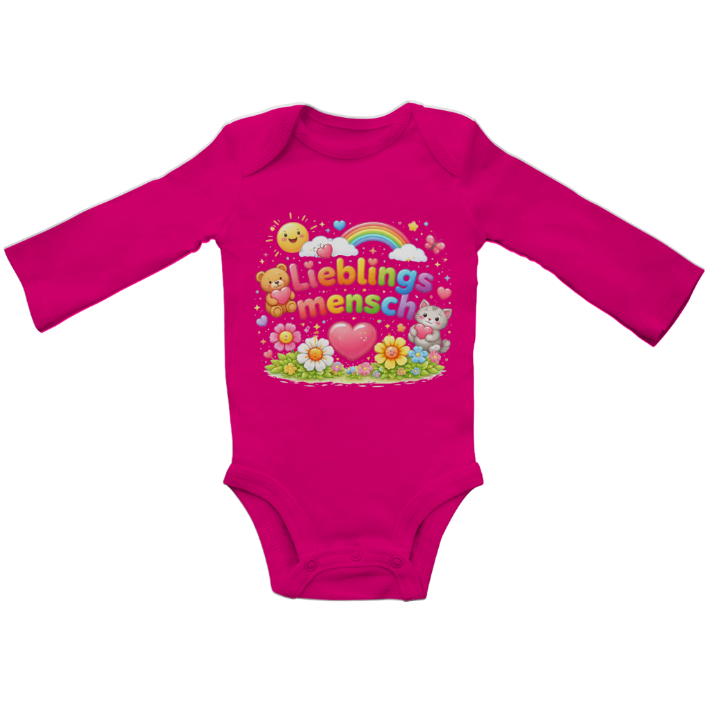 Baby Bio Bodysuit Langarm „Lieblingsmensch“ – Nachhaltiger Baby Overall