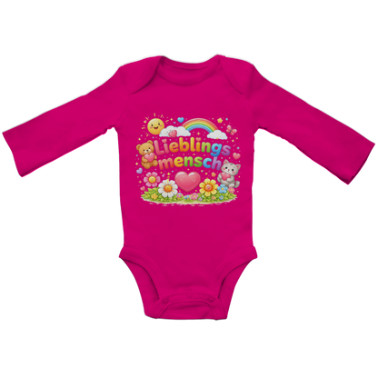 Baby Bio Bodysuit Langarm „Lieblingsmensch“ – Nachhaltiger Baby Overall