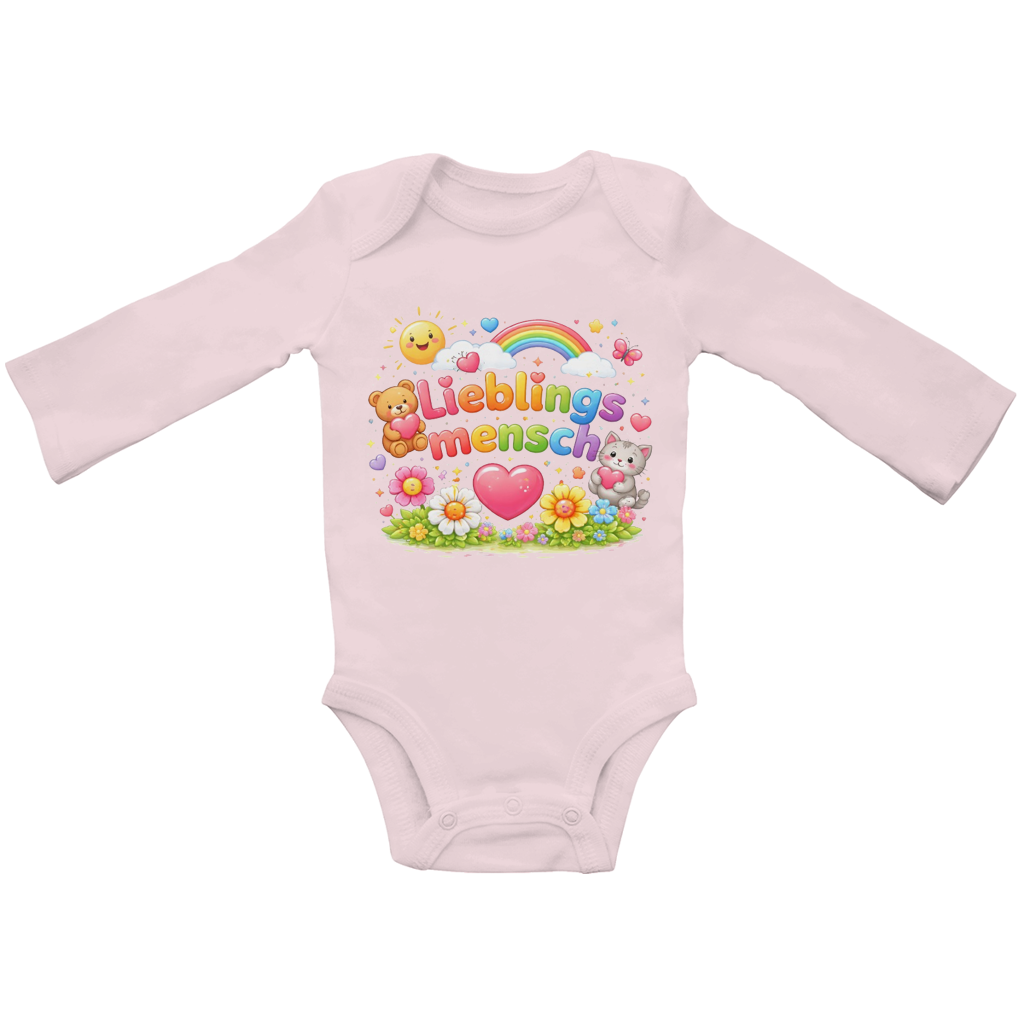 Baby Bio Bodysuit Langarm „Lieblingsmensch“ – Nachhaltiger Baby Overall