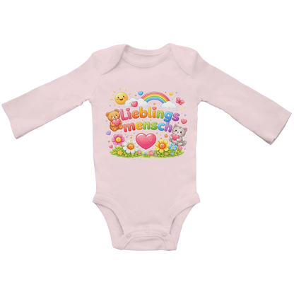 Baby Bio Bodysuit Langarm „Lieblingsmensch“ – Nachhaltiger Baby Overall