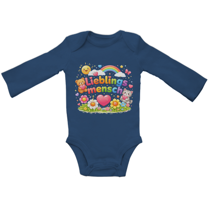 Baby Bio Bodysuit Langarm „Lieblingsmensch“ – Nachhaltiger Baby Overall