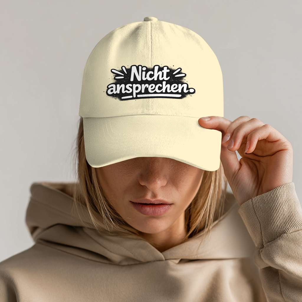 Dad Cap „Nicht ansprechen“ – Unisex Basecap mit Statement