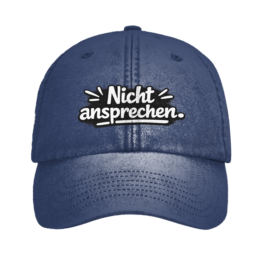 Vintage Cap „Nicht ansprechen“ – Unisex Basecap im Used Look