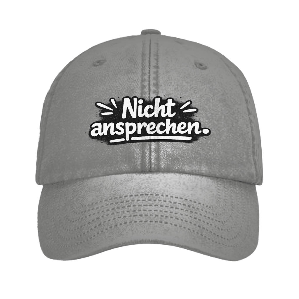 Vintage Cap „Nicht ansprechen“ – Unisex Basecap im Used Look