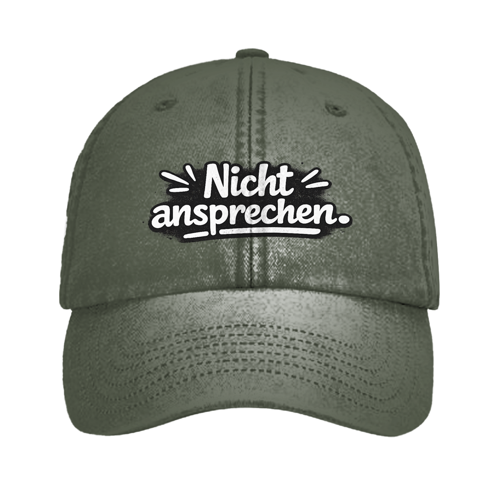 Vintage Cap „Nicht ansprechen“ – Unisex Basecap im Used Look