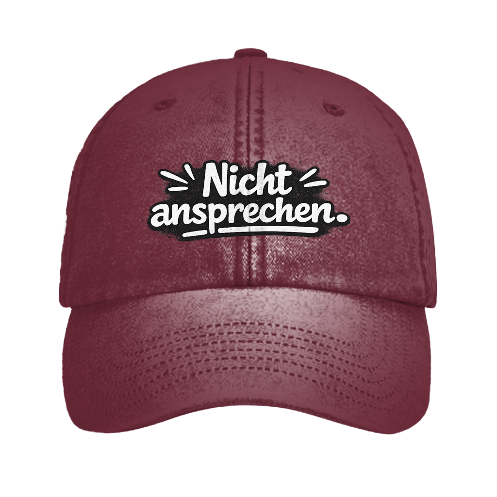 Vintage Cap „Nicht ansprechen“ – Unisex Basecap im Used Look