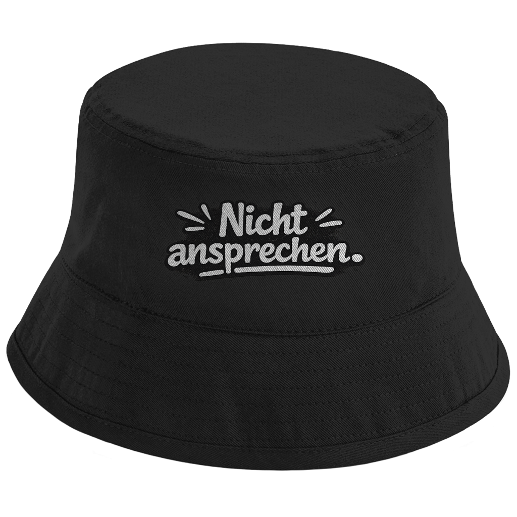 Bucket Hat „Nicht ansprechen“ – Unisex Fischerhut mit Statement