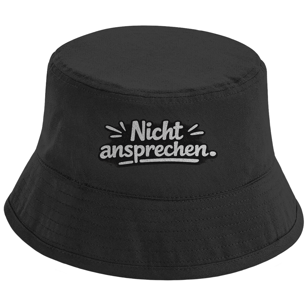 Bucket Hat „Nicht ansprechen“ – Unisex Fischerhut mit Statement