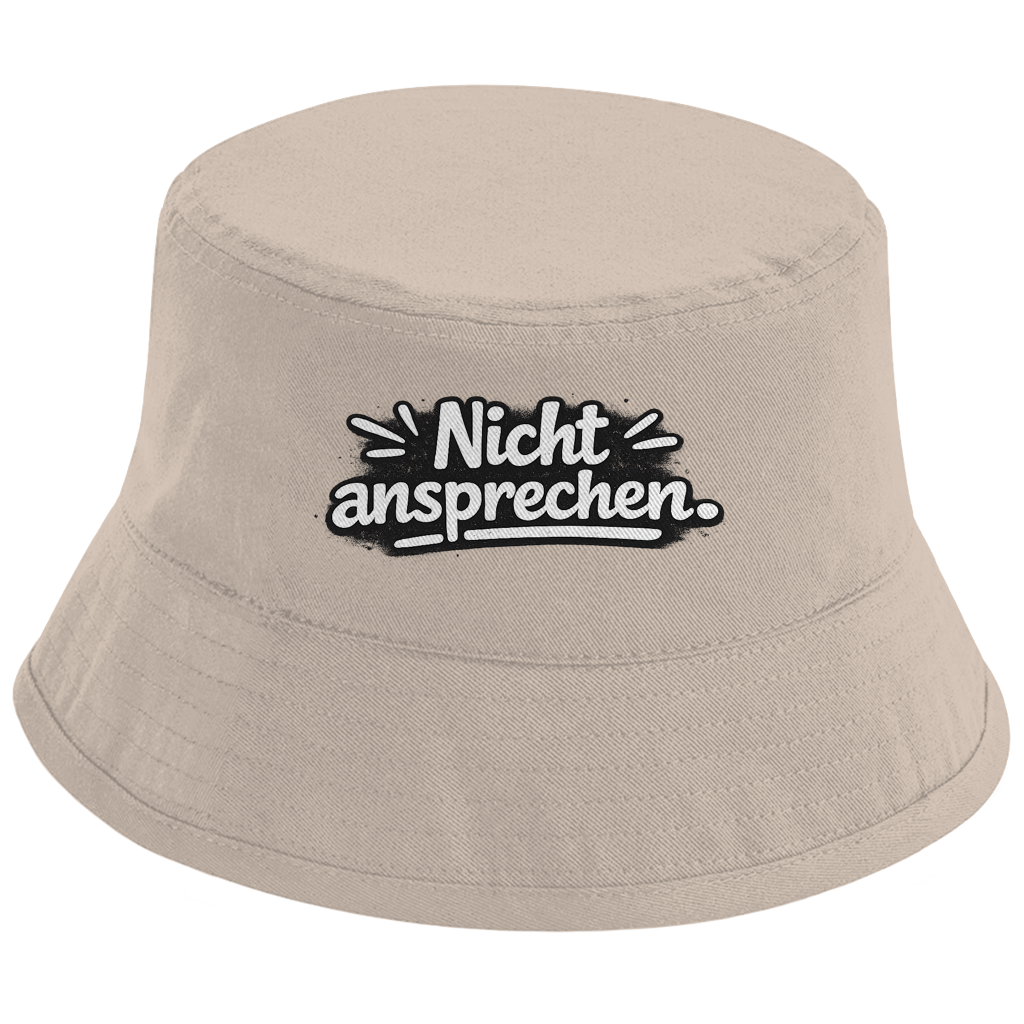 Bucket Hat „Nicht ansprechen“ – Unisex Fischerhut mit Statement