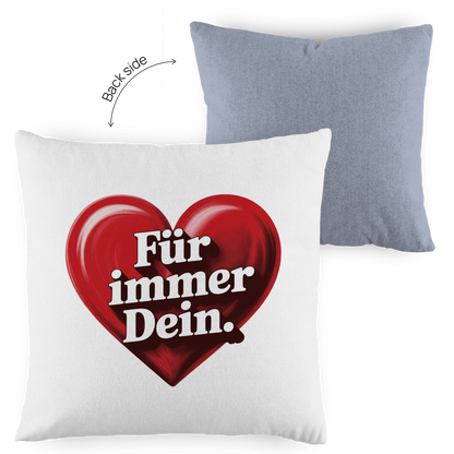 Kopfkissen zweifarbig „Für immer dein“ – Valentinstag Geschenk für Paare
