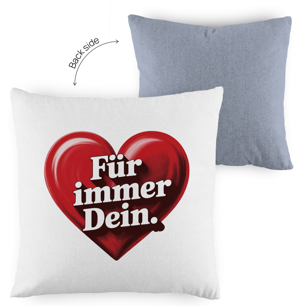 Kopfkissen zweifarbig „Für immer dein“ – Valentinstag Geschenk für Paare