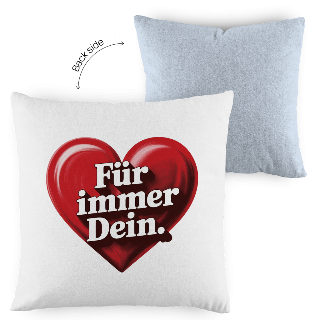 Kopfkissen zweifarbig „Für immer dein“ – Valentinstag Geschenk für Paare