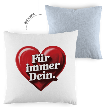 Kopfkissen zweifarbig „Für immer dein“ – Valentinstag Geschenk für Paare